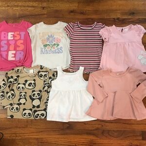 Girls Blouses Tops Shirts Clothes Bundle 7 Pc
Size 24M 2 / 2T
Shirts Blouses Top